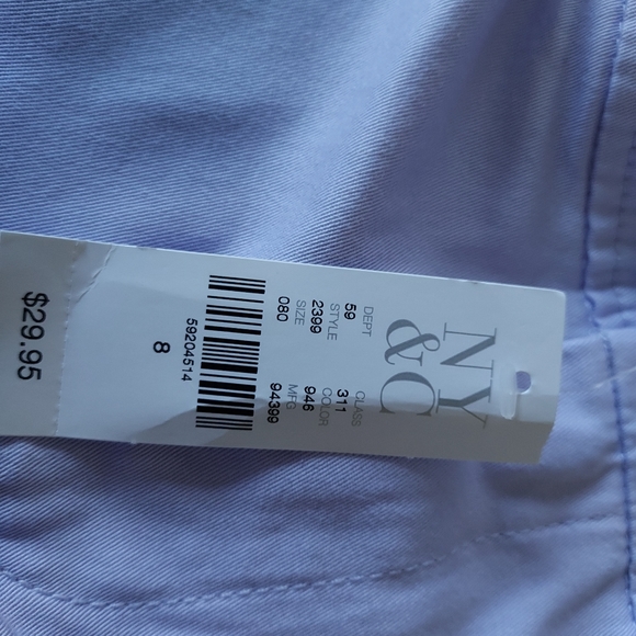 BRAND NEW NY&Co Size 8 Lavendar Hampton Shorts - Picture 4 of 4